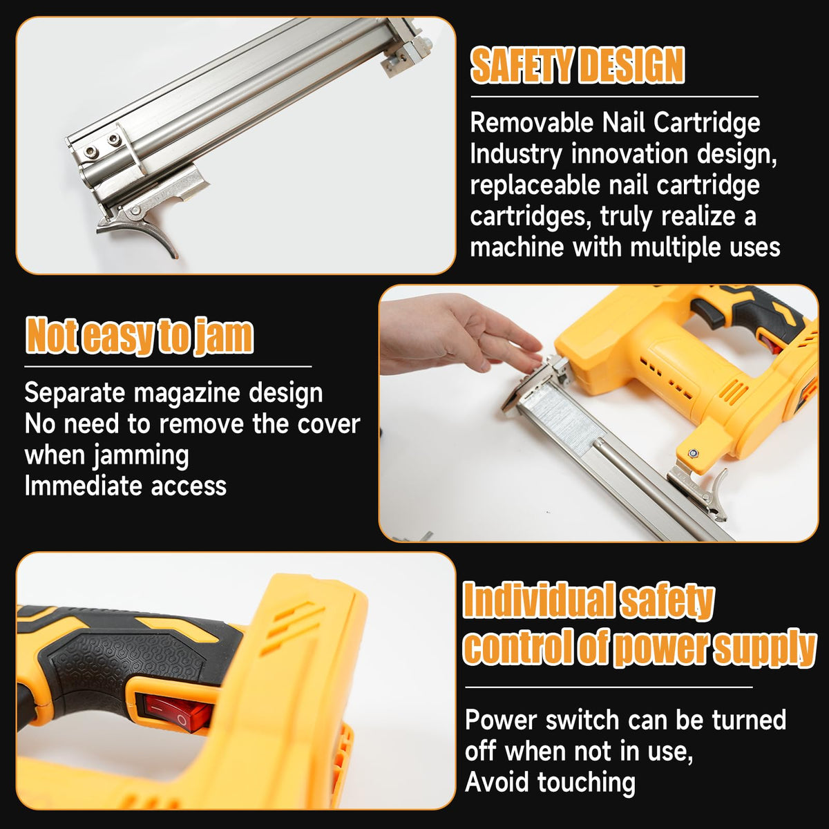 Cordless 2-in-1 Brad Nailer/Stapler Kit with 1000 Straight Nails, 500 U Nails K8460