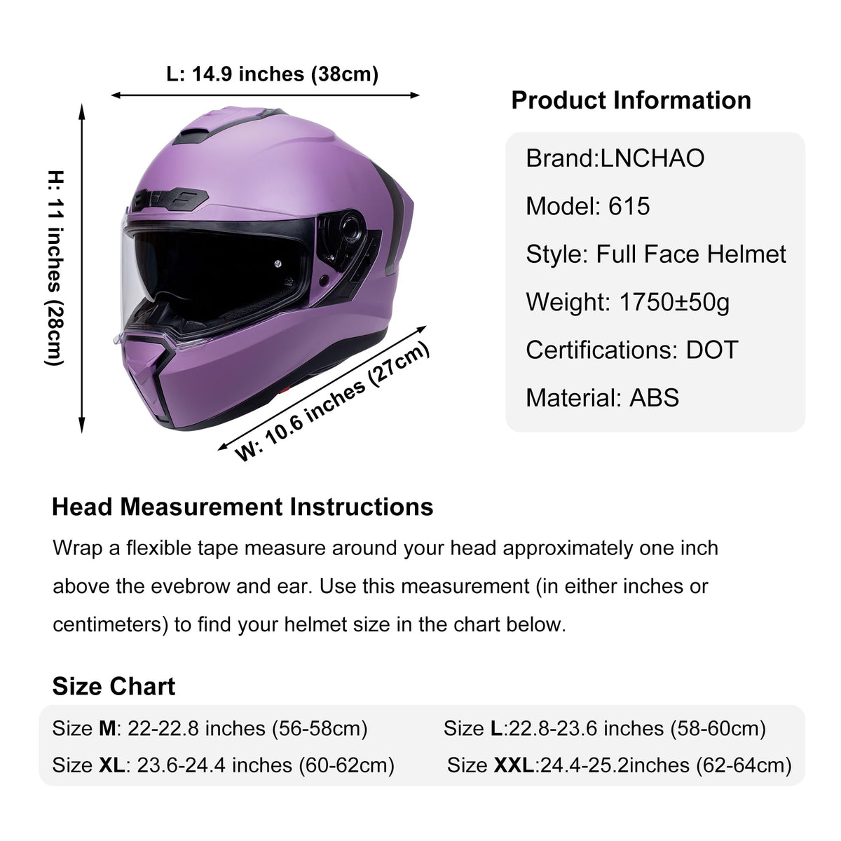 Dual Visor Full Face Motorcycle Helmet P7396