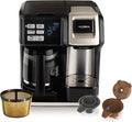12 Cup Programmable Coffee Maker & Single Serve Drip Coffee Machine, 2-in-1 Automatic Coffee Brewer with Glass Carafe, Reusable Filter, Digital Timer and Warming Plate - Black/Silver P683206