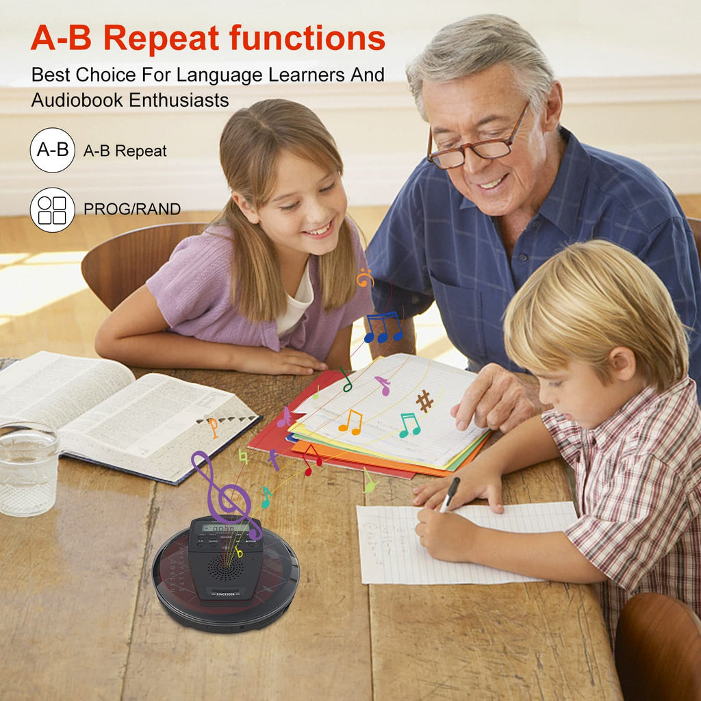 Rechargeable Portable CD Player with Bluetooth X151