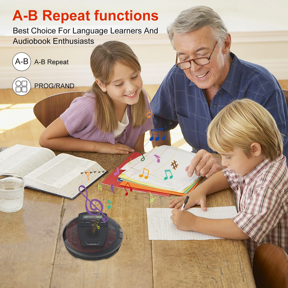 Rechargeable Portable CD Player with Bluetooth X151