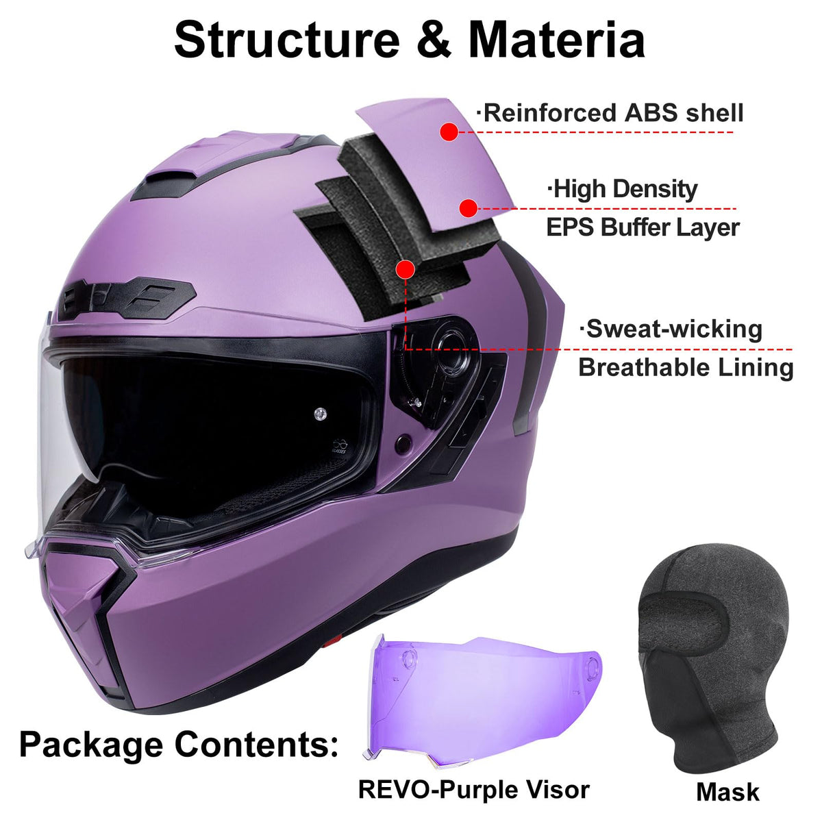 Dual Visor Full Face Motorcycle Helmet P7396