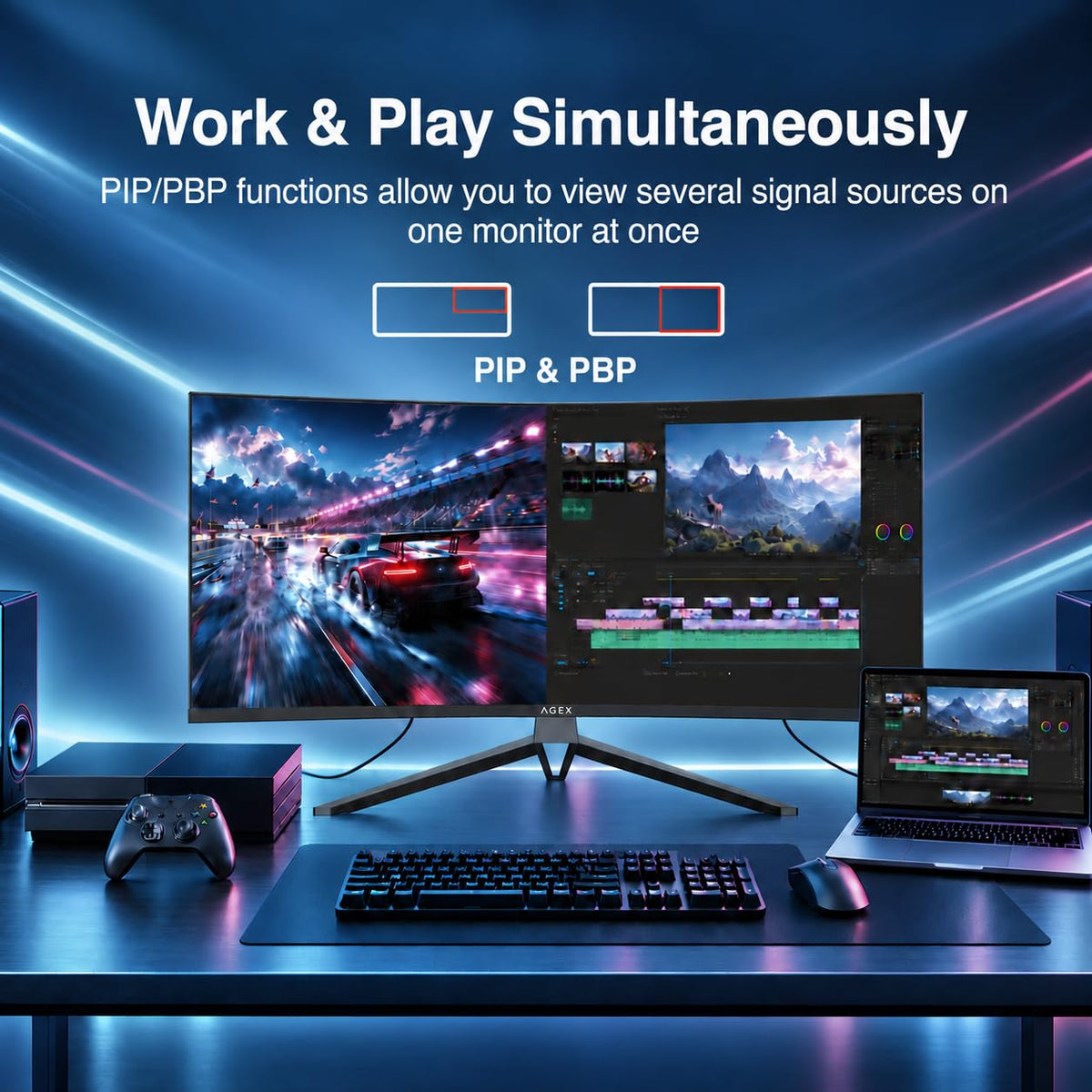 34 Inch WQHD 2K Ultrawide Curved Gaming Monitor 240Hz A7417