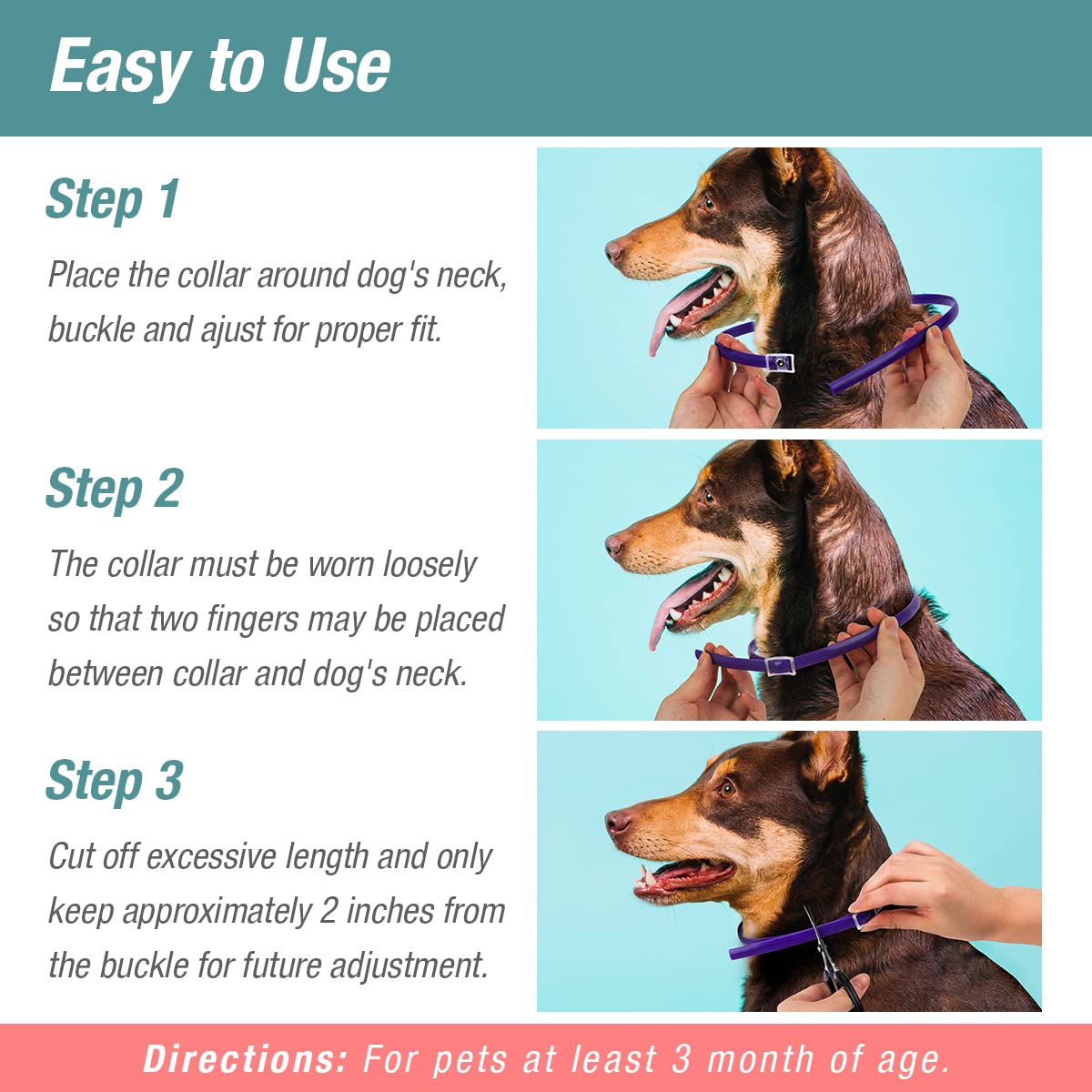 Flea & Tick Collar Plant Powered Blue 2-Pack K107