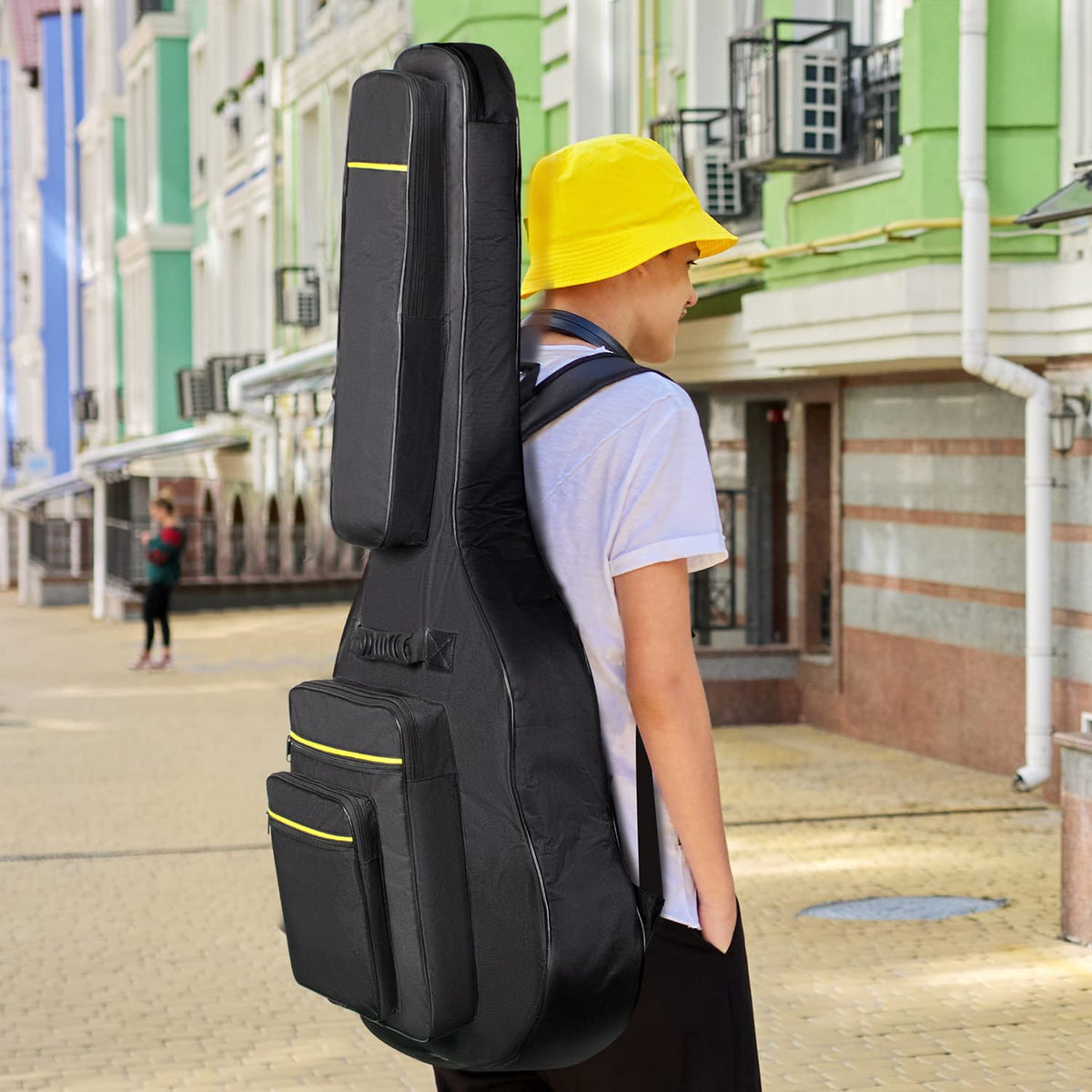 44 Inch Guitar Bag Multi-pockets 0.47in Thick Padding Water Resistent Gig Bag J2054