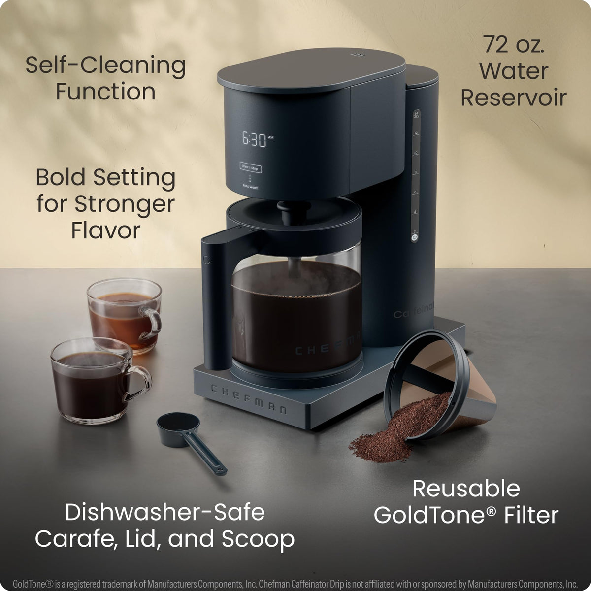 14-Cup Programmable Drip Coffee Maker with Glass Carafe O7223