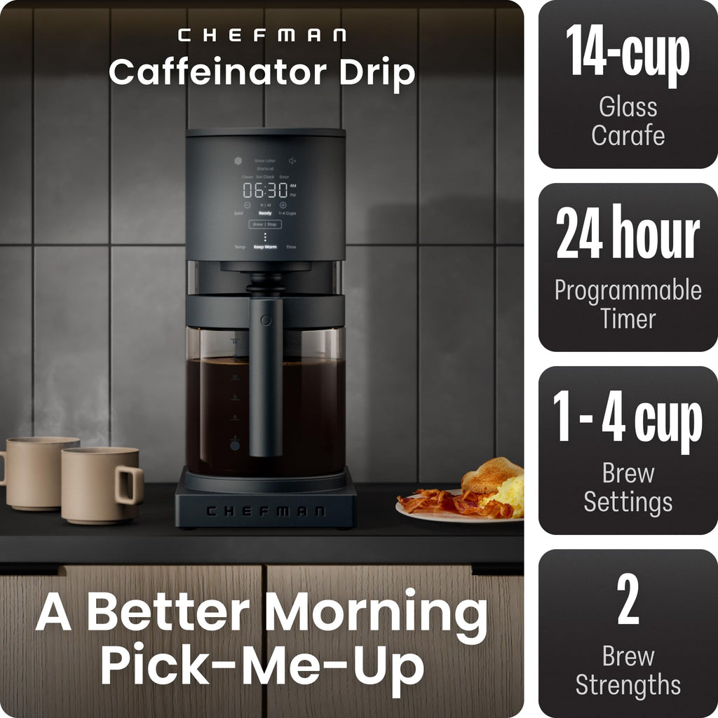14-Cup Programmable Drip Coffee Maker with Glass Carafe O7223