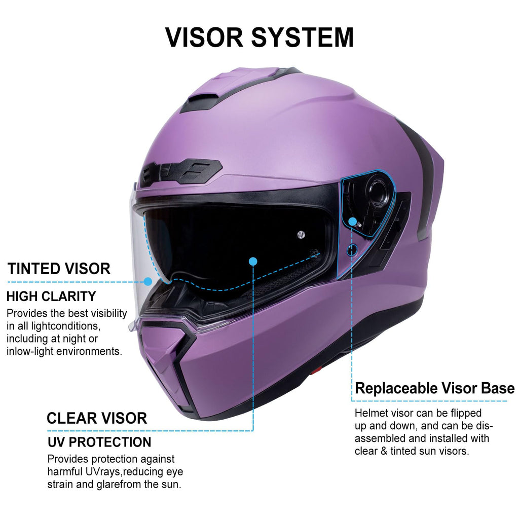 Dual Visor Full Face Motorcycle Helmet P7396