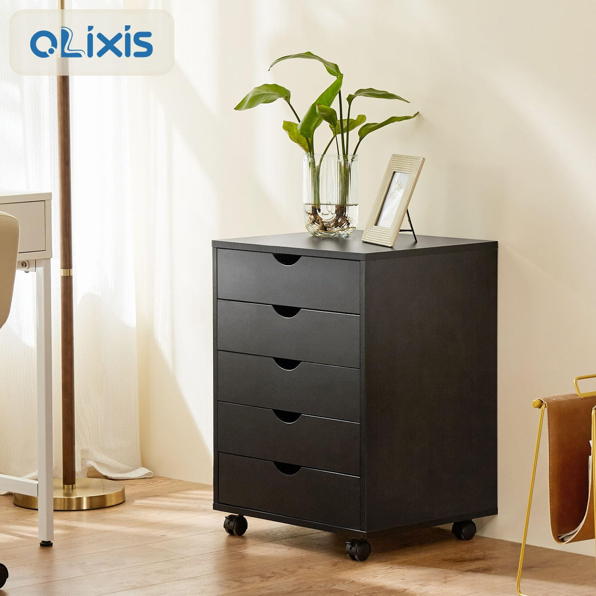 5 Drawer File Cabinet with Wheels V722985