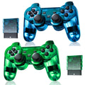 Wireless Controller Double Vibration ClearBlue and ClearGreen X643