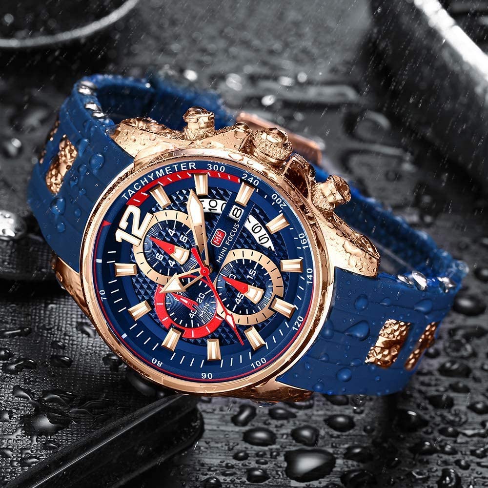 Men's Chronograph Waterproof Analog Quartz Watch A3680