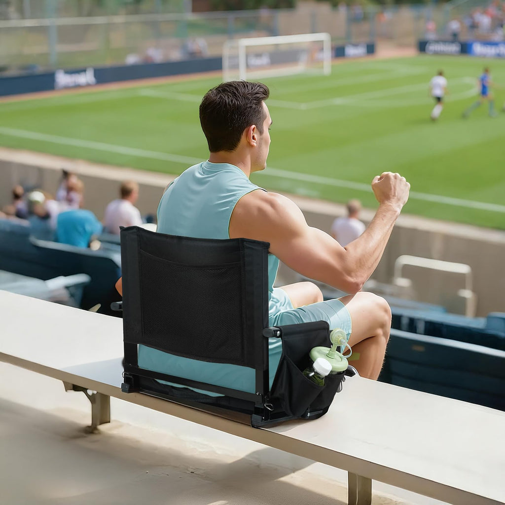 2 Pcs Folding Stadium Seat with Cup Holder F7884