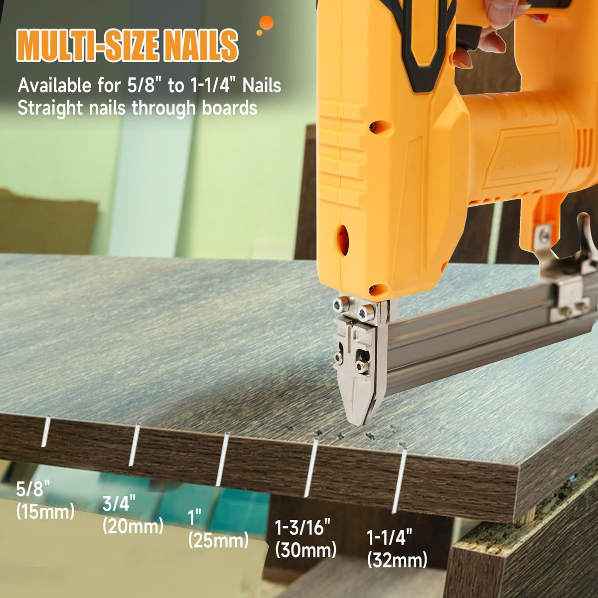 Cordless 2-in-1 Brad Nailer/Stapler Kit with 1000 Straight Nails, 500 U Nails K8460