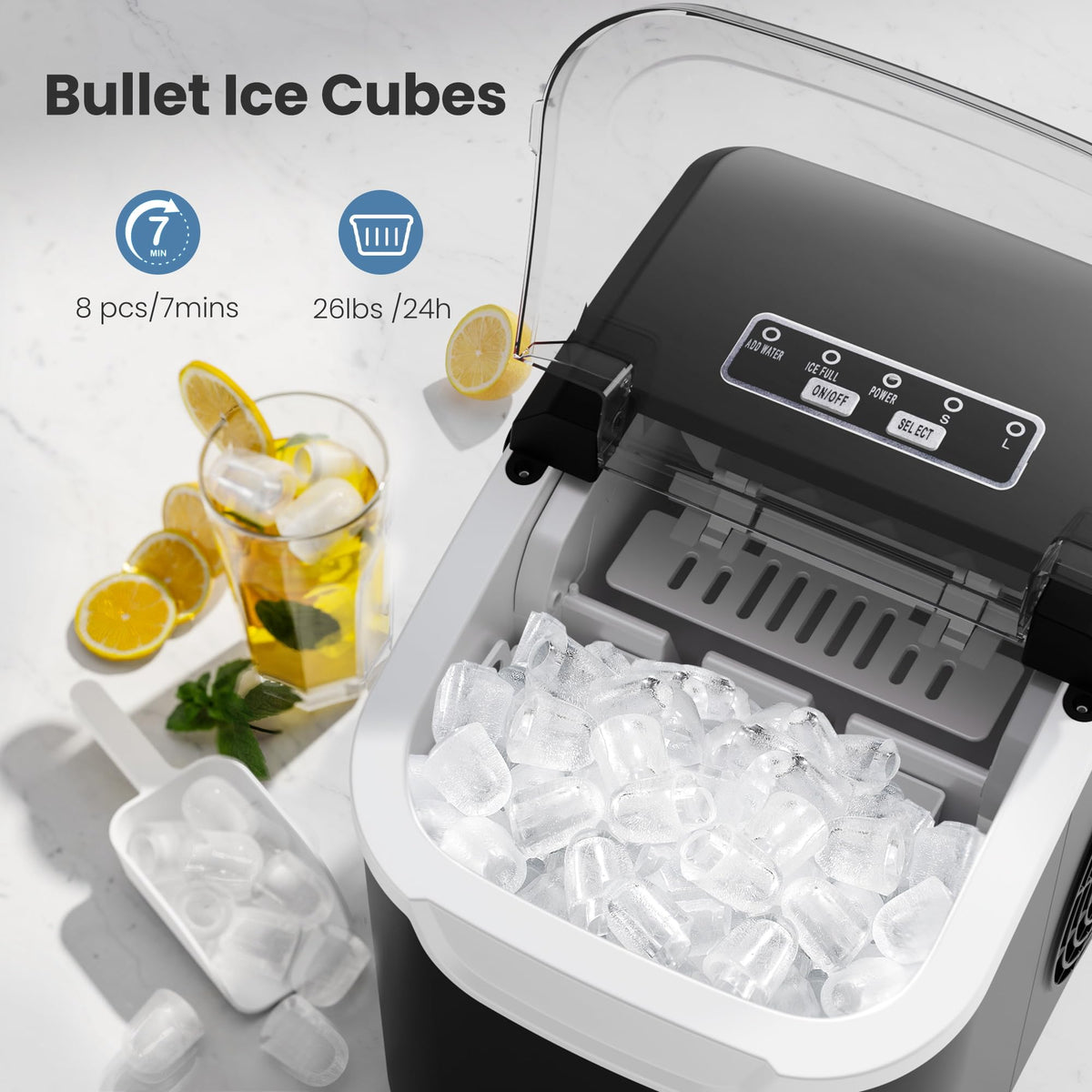 Black Countertop Ice Maker X672