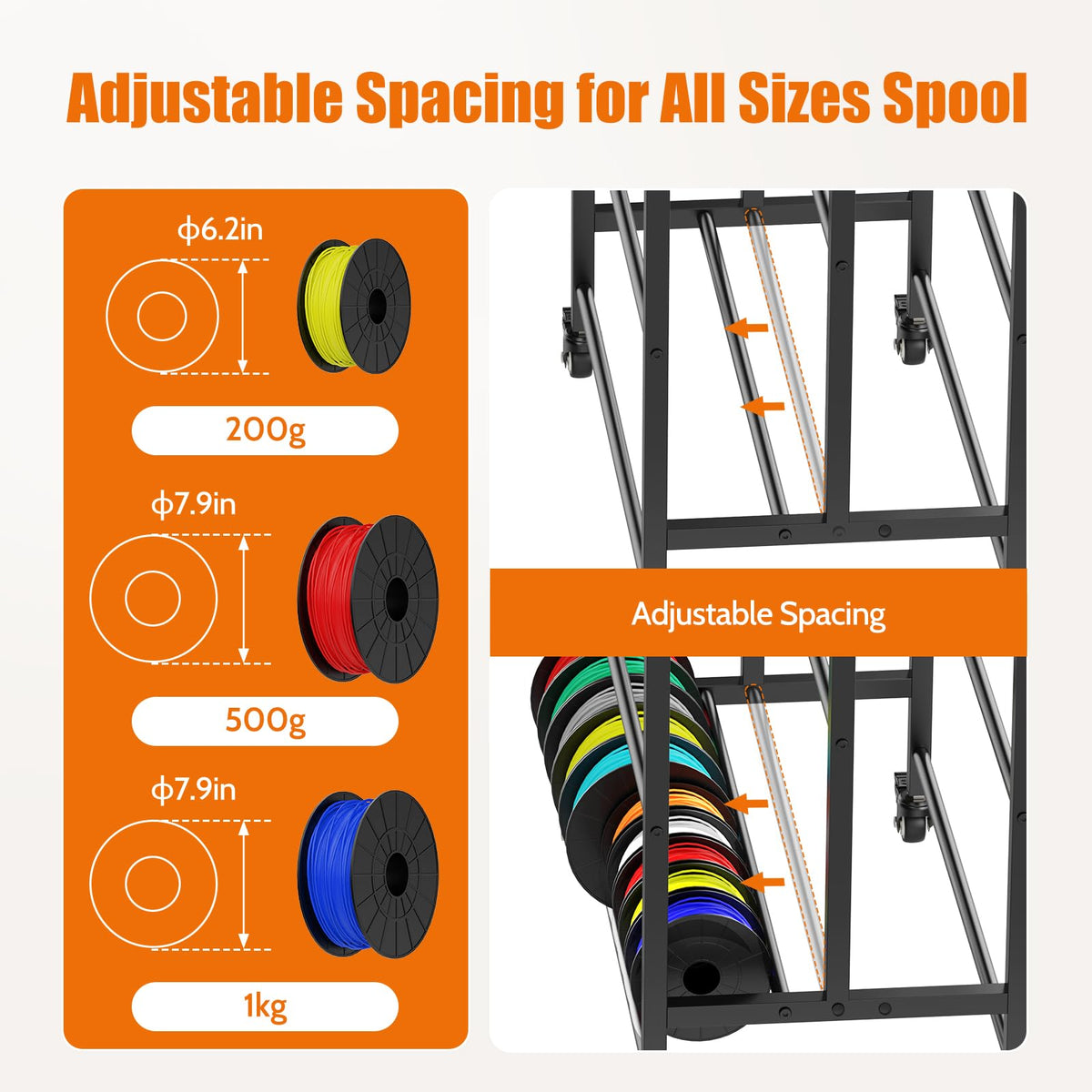 3D Printer Filament Storage Rack Cart Z679
