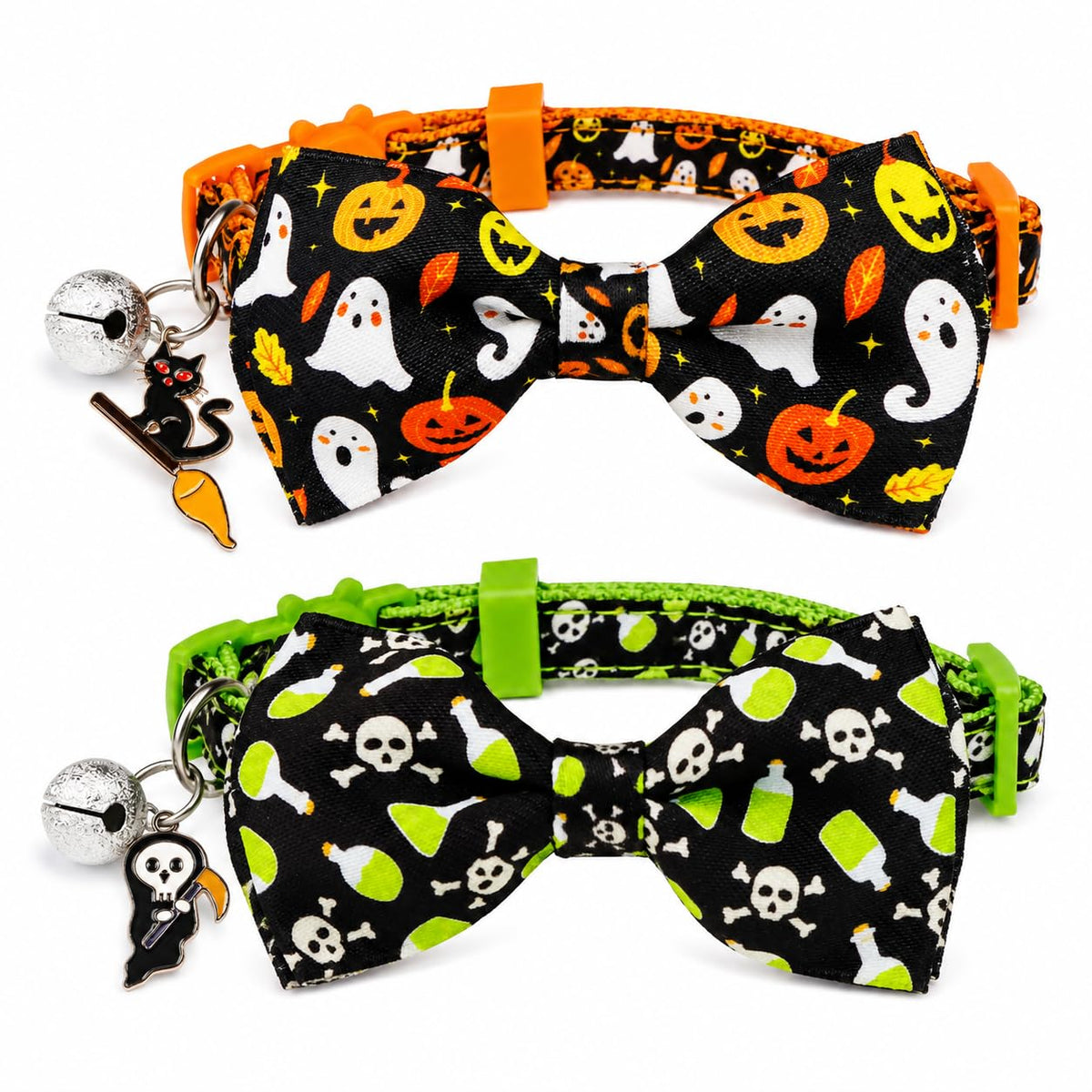 Halloween Cat Collar 2 Pack Adjustable Breakaway G429