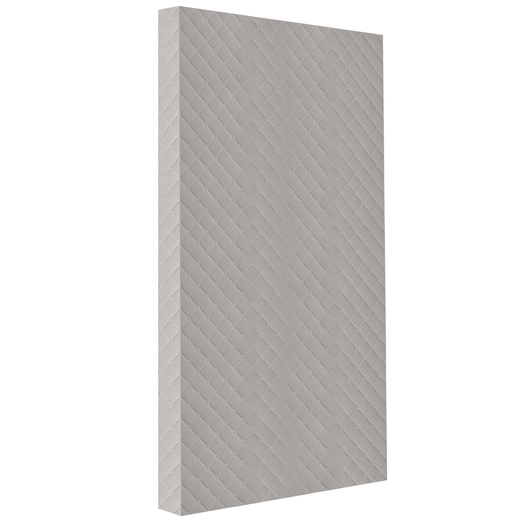 4” Firm Fiber Crib & Toddler Bed Mattress, Dual-Sided, Waterproof, Grey Embossed Vinyl Cover A9448