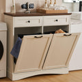 Antique White Tilt Out Trash Cabinet I53226