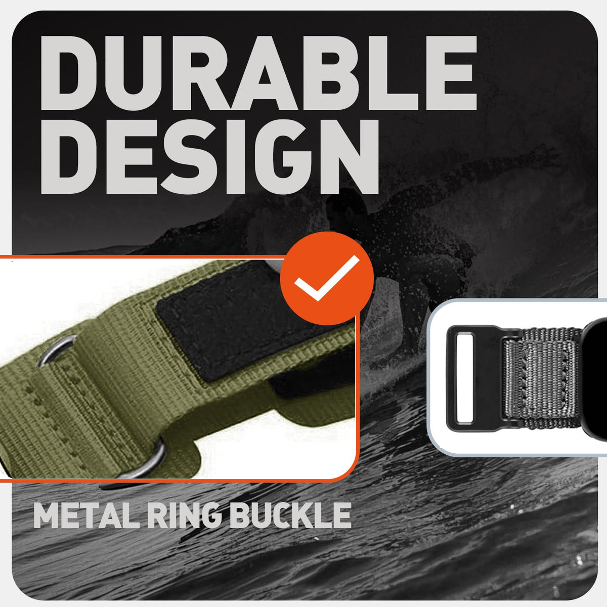 Compatible with Garmin Venu X1 Nylon Sports Strap K8174