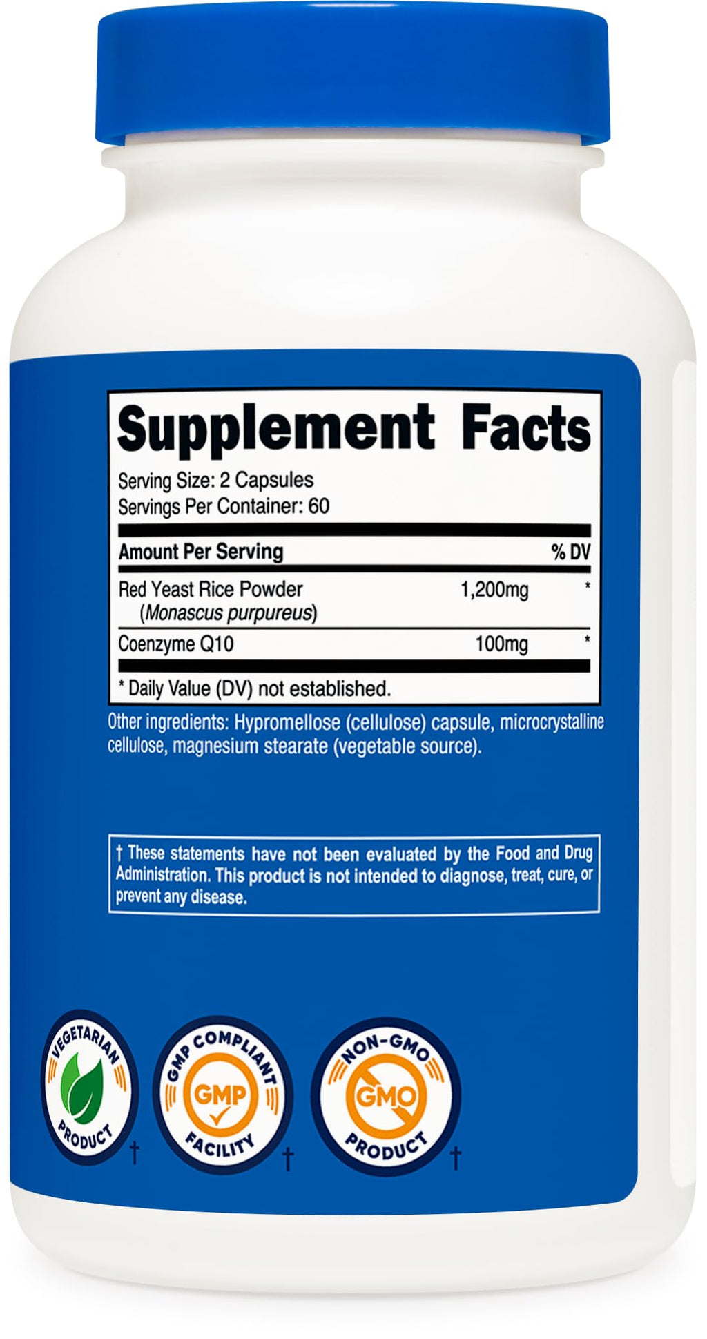 Red Yeast Rice with CoQ10 1300mg 120 Capsules H5304