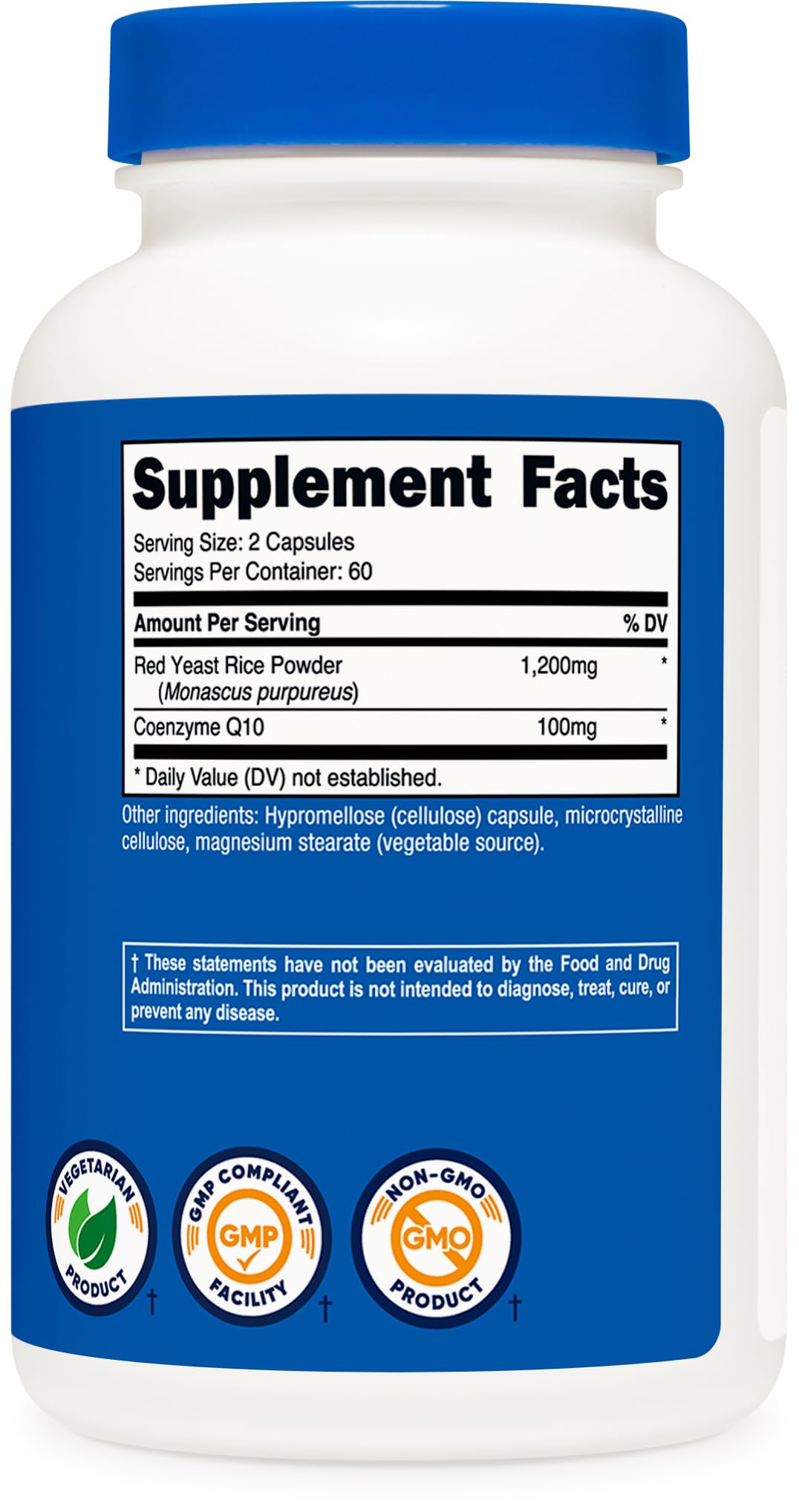 Red Yeast Rice with CoQ10 1300mg 120 Capsules H5304