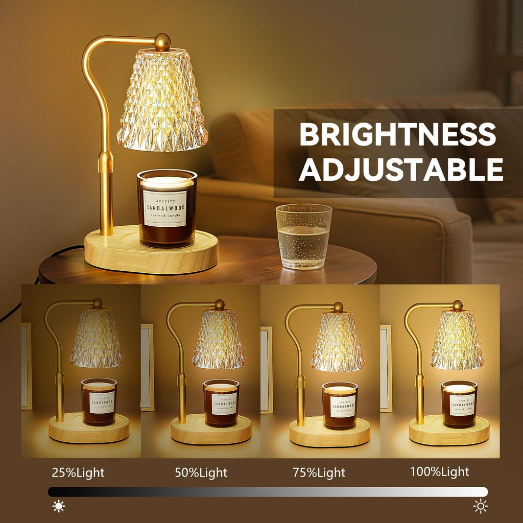 Candle Warmer Lamp with Timer Dimmer, Height Adjustable Wax Melt Warmer for Jar Candles X176610
