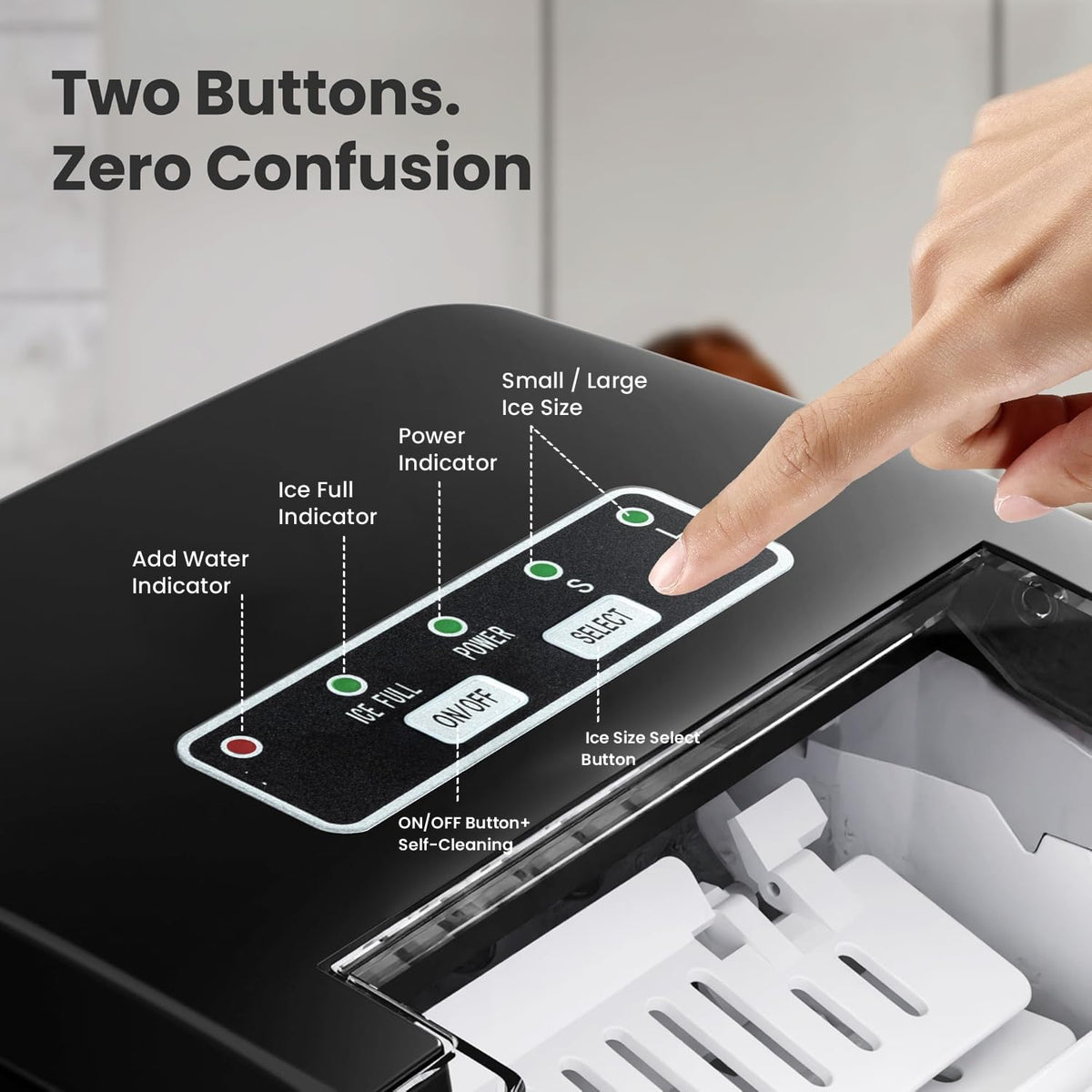 Black Countertop Ice Maker X672