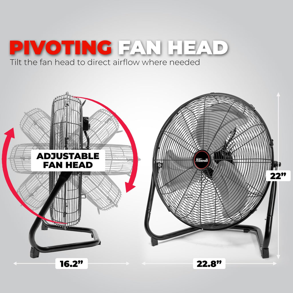 20-Inch Floor & Wall Mount Fan, 3-Speed 5000 CFM O678194