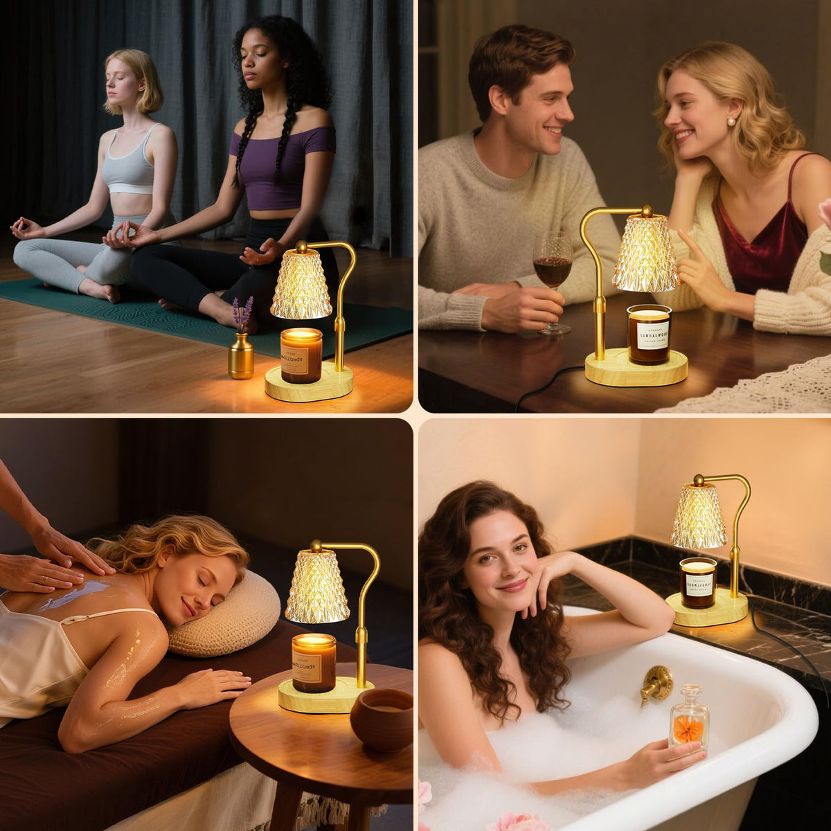 Candle Warmer Lamp with Timer Dimmer, Height Adjustable Wax Melt Warmer for Jar Candles X176610