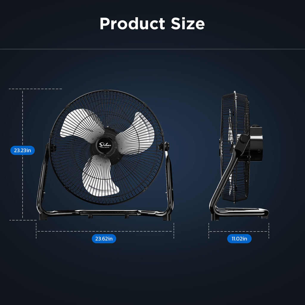 20 Inch 3-Speed Metal Industrial Floor Fan S303