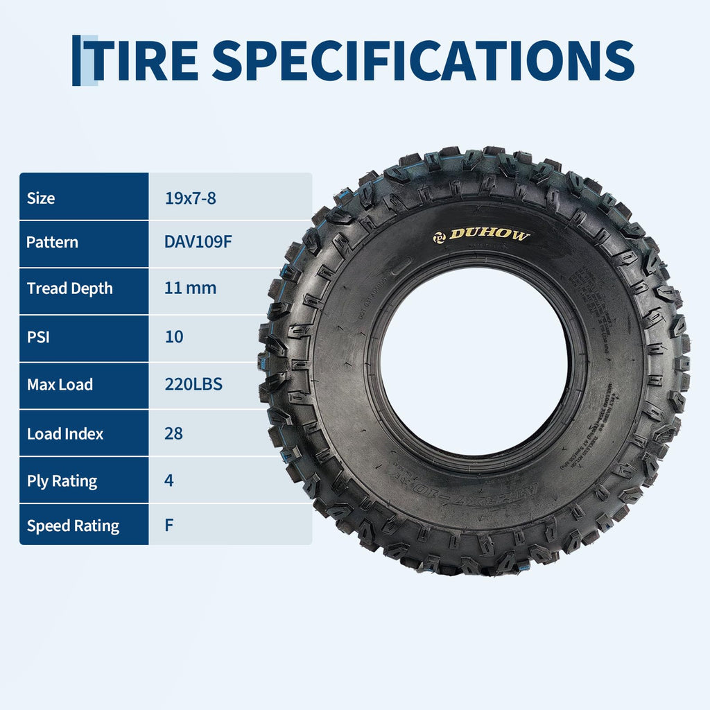 19x7-8 ATV/UTV Tires Set of 2 All Terrain C6432