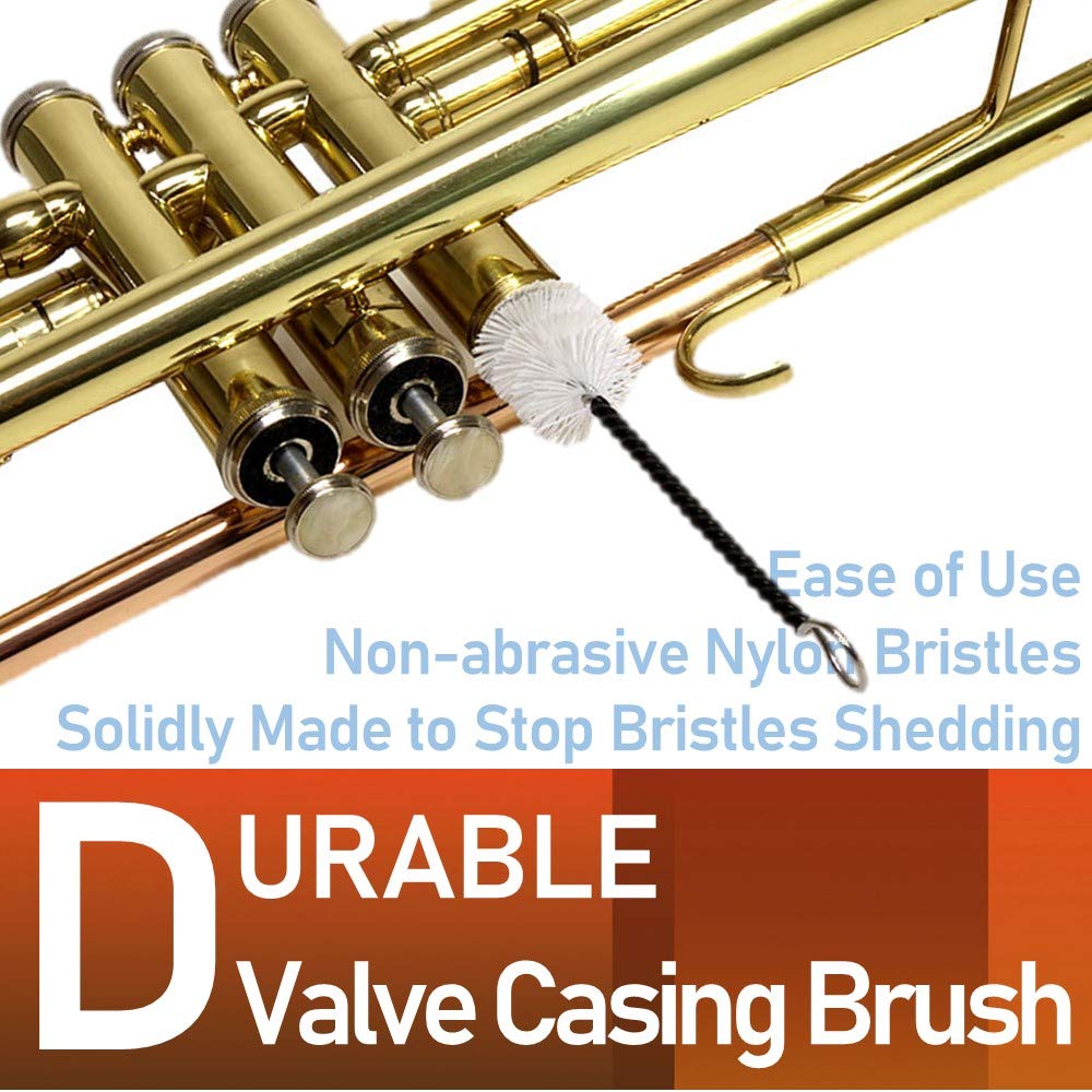 Trumpet Care Kit with Valve Oil, Slide Grease, Cleaning Cloth, Brushes and Case A3431