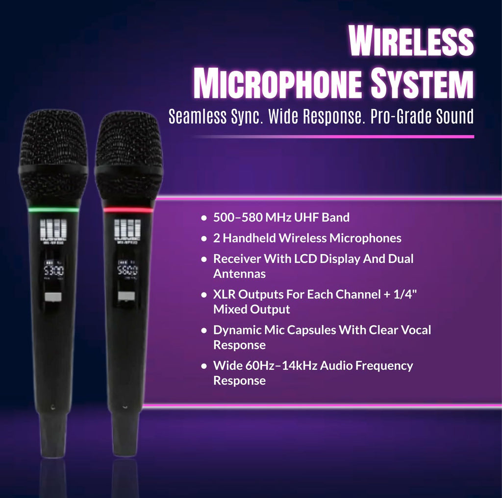 10" UHF PA System with Wireless Microphone G2346