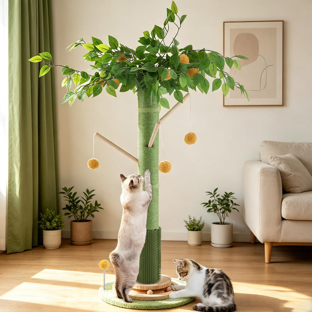 46" Tall Natural Sisal Cat Scratching Post Q985