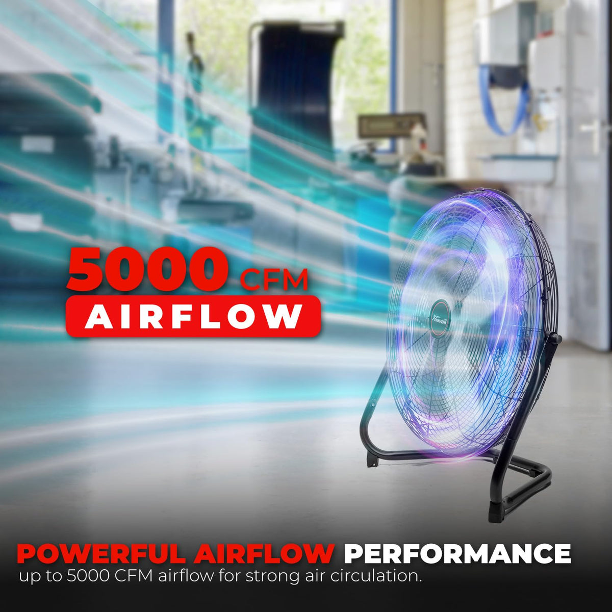 20-Inch Floor & Wall Mount Fan, 3-Speed 5000 CFM O678194
