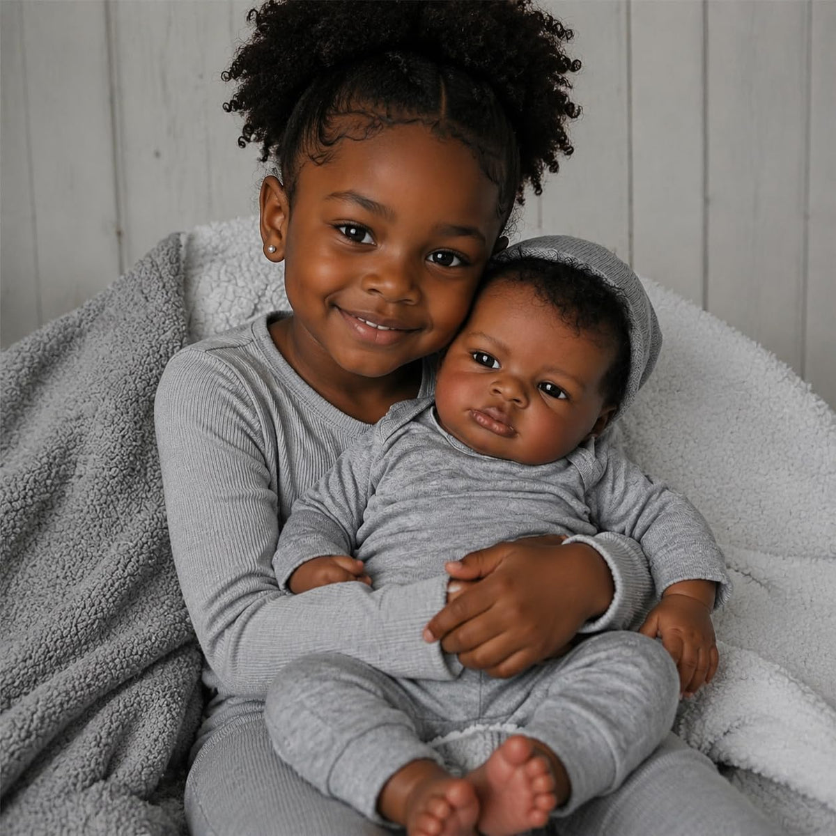 Black 20 Inch Reborn Baby Doll N493