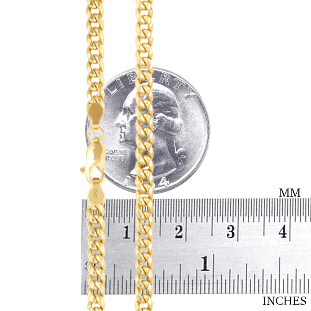 14k Yellow Gold Cuban Link Chain Necklace M5727