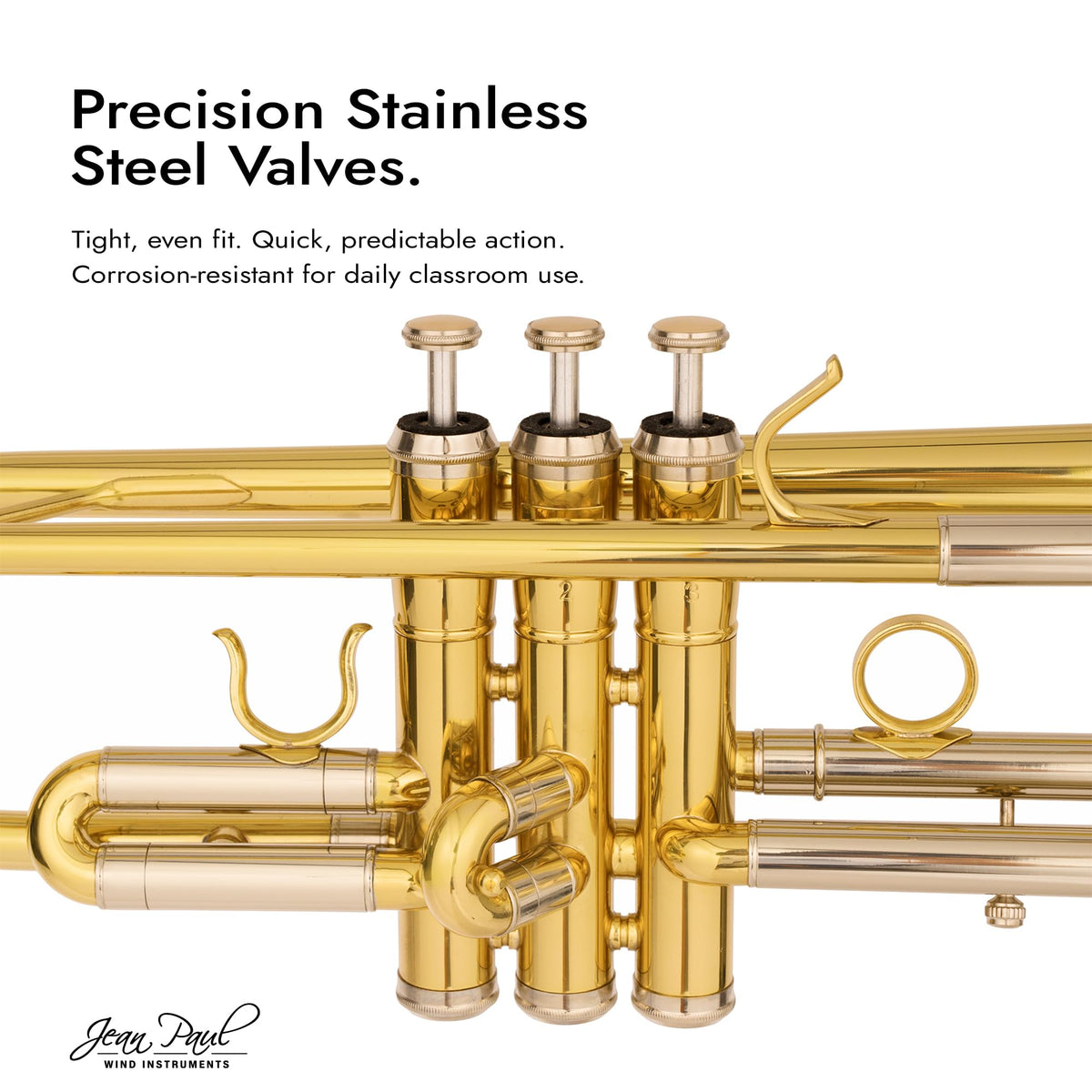 Bb Trumpet with Yellow Brass Bell and Stainless Steel Valves V3188