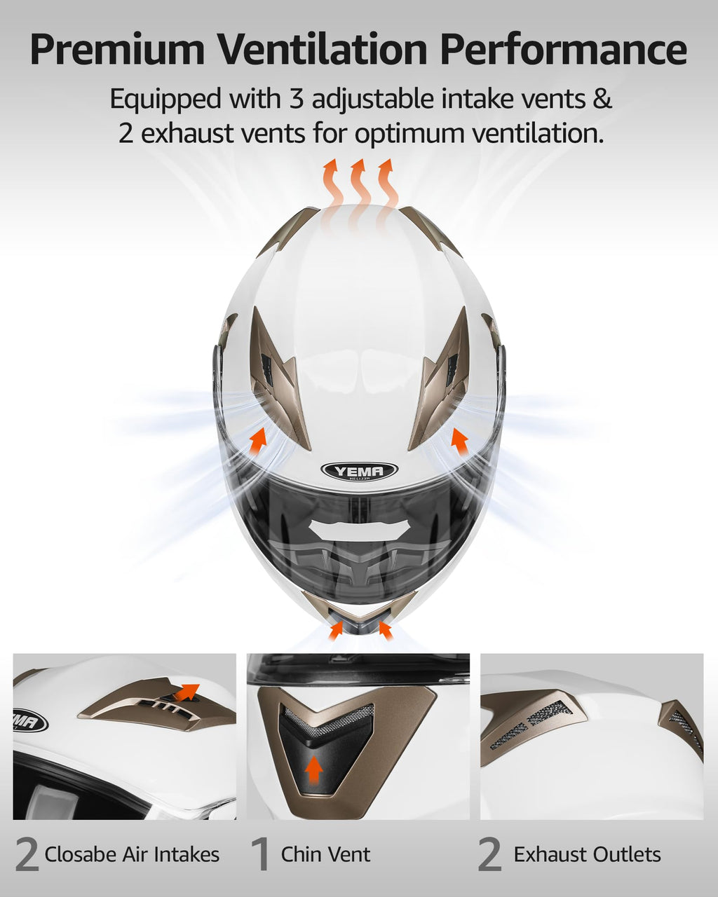 Modular Full Face Motorcycle Helmet with Sun Visor X870115