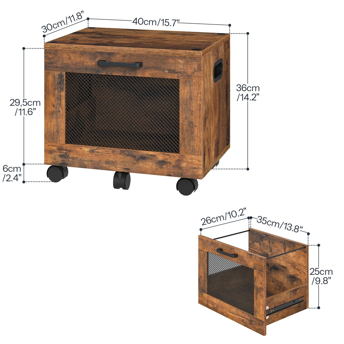 Rolling File Cabinet with Drawer J408643