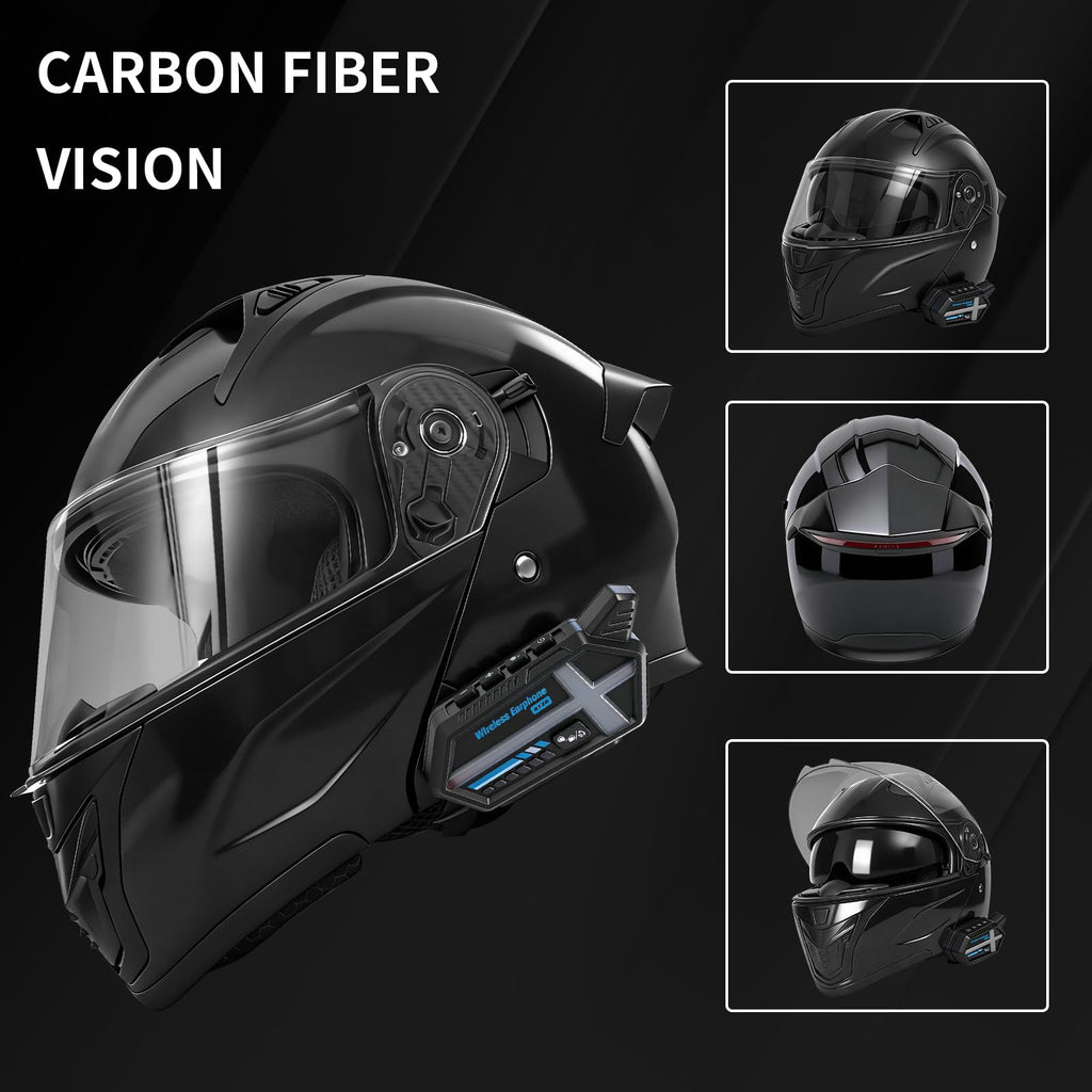 DOT Approved Flip Up Full Face Motorcycle Helmet with Dual Visor J52399