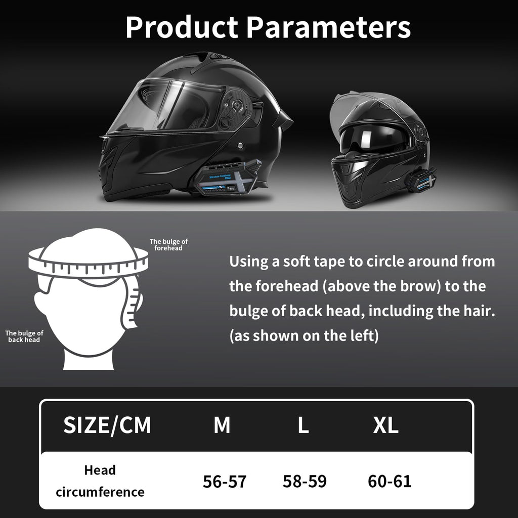 DOT Approved Flip Up Full Face Motorcycle Helmet with Dual Visor J52399