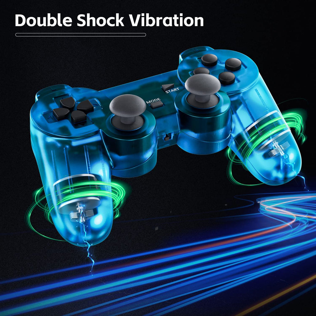 Wireless Controller Double Vibration ClearBlue and ClearGreen X643