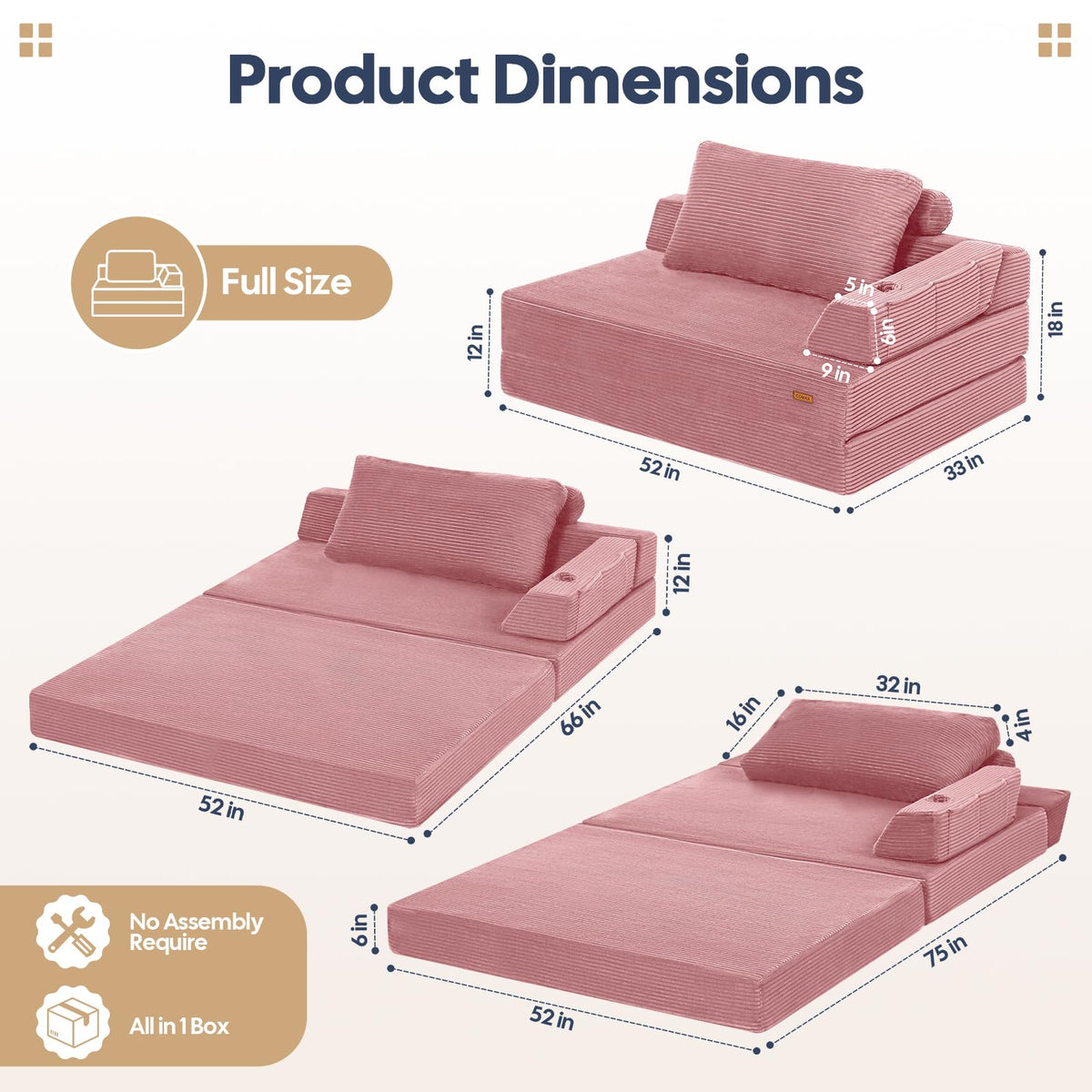 Folding Sofa Bed Chair O846503
