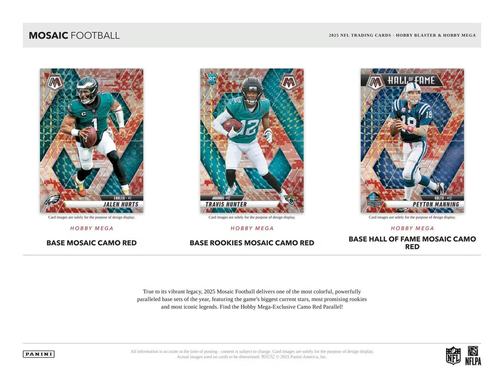 2025 Mosaic Football Trading Card Box L484963