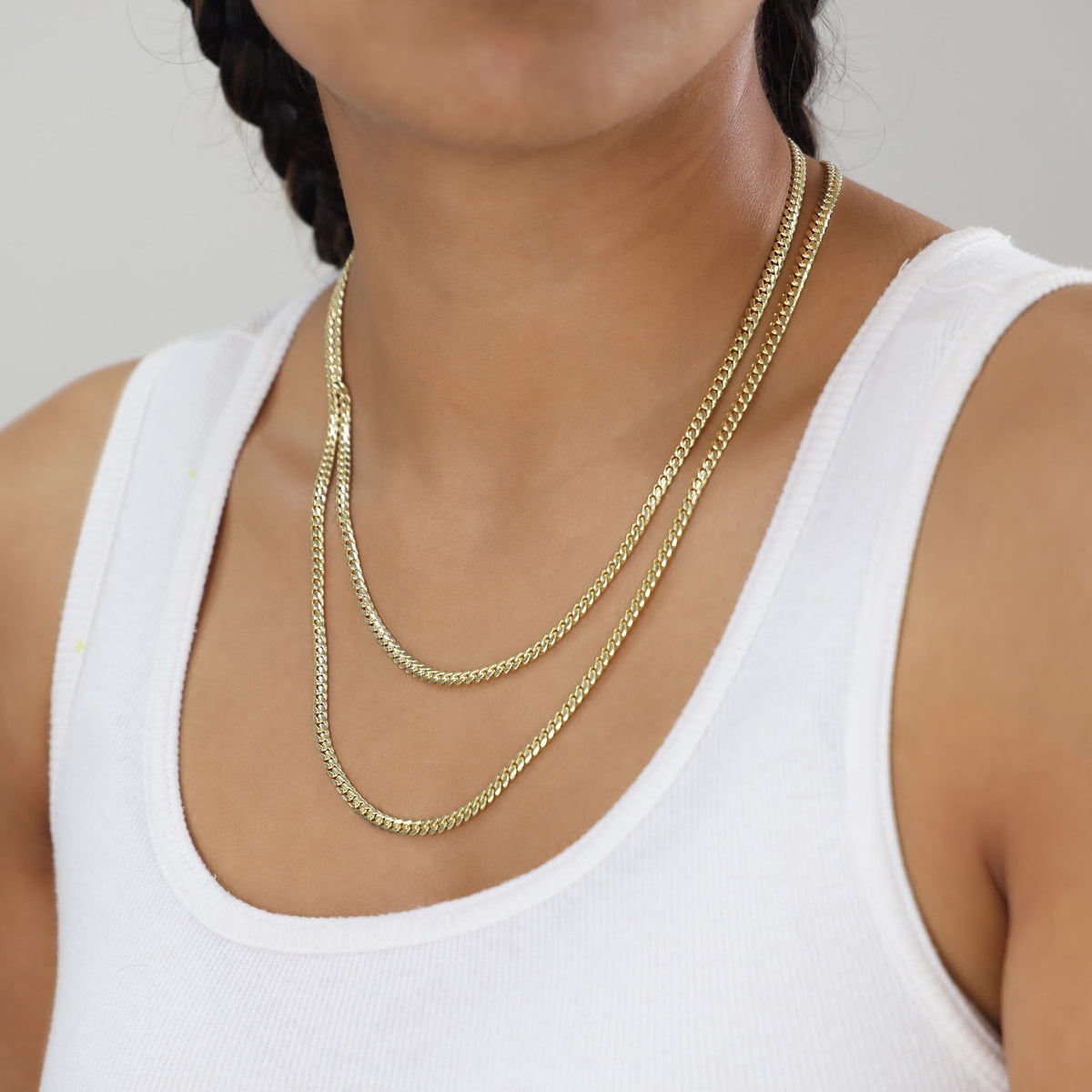 14k Yellow Gold Cuban Link Chain Necklace M5727