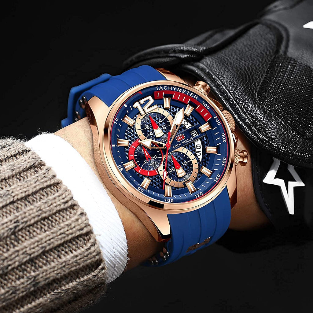 Men's Chronograph Waterproof Analog Quartz Watch A3680