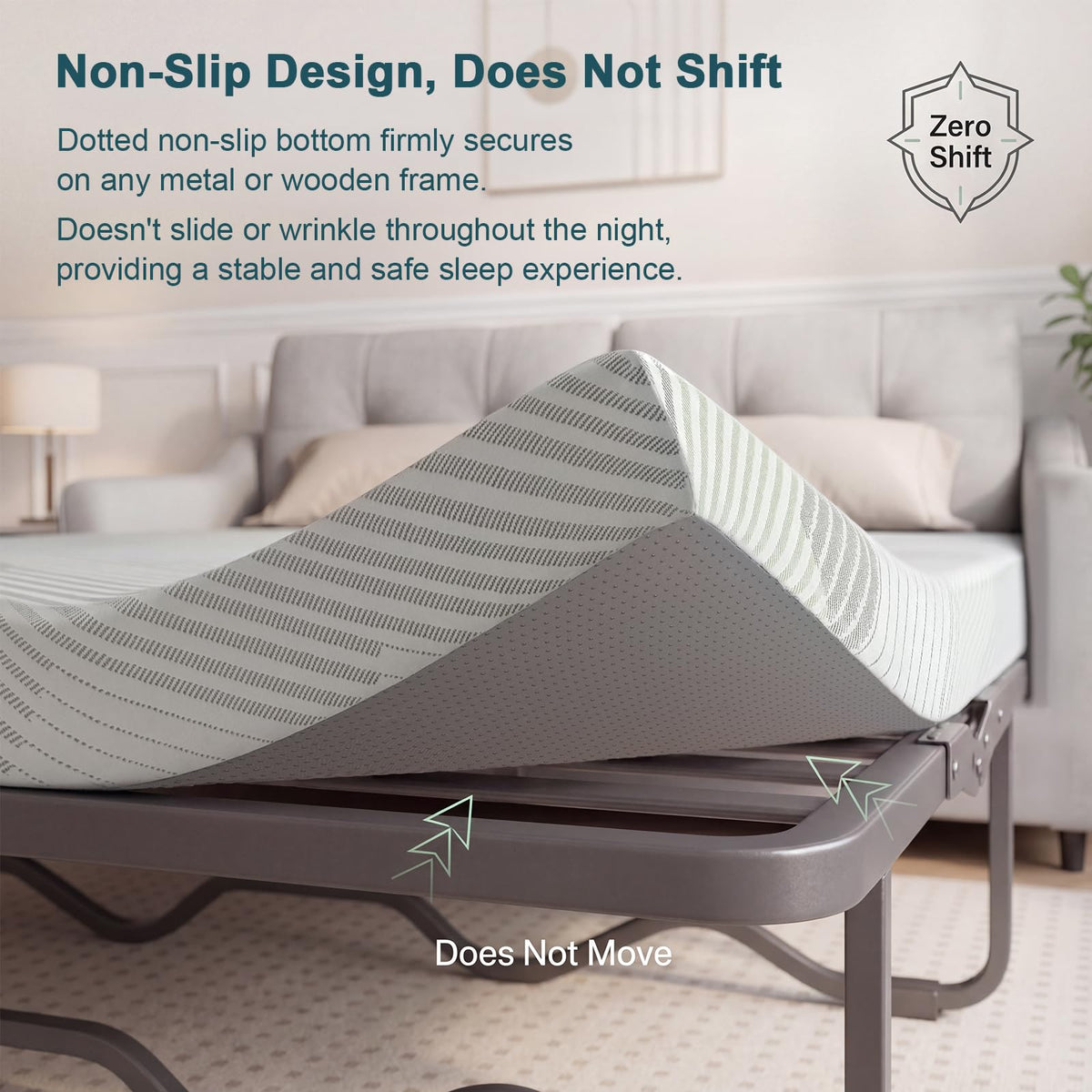 4 Inch Memory Foam Sofa Bed Mattress with Removable Washable Cover M494593
