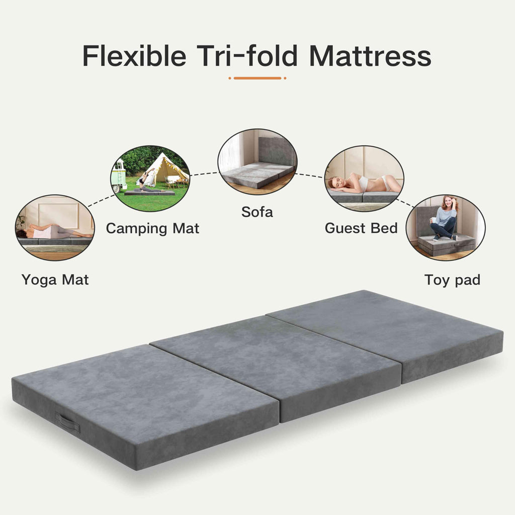 4 Inch Twin Tri-Fold Mattress Topper X50185