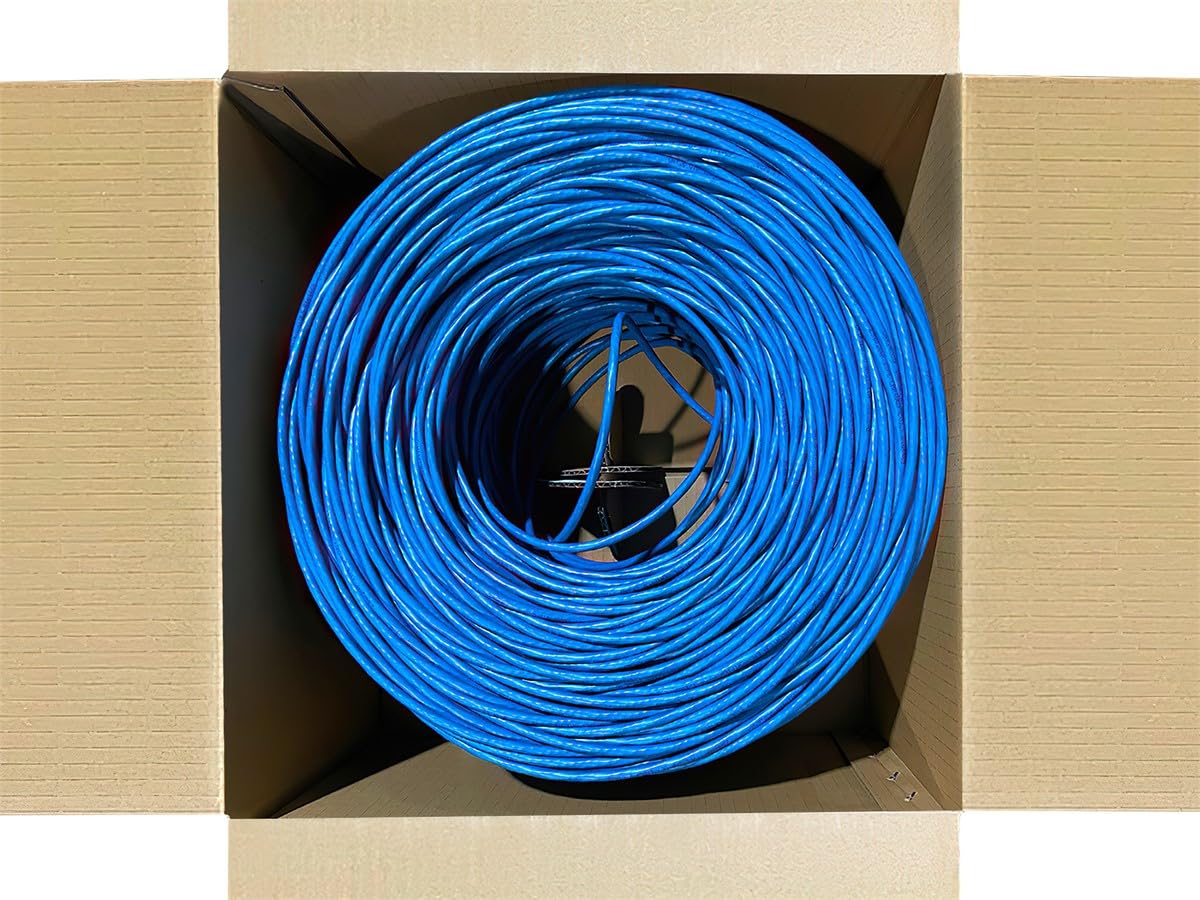 Cat6 Ethernet Bulk Cable 1000 Feet Blue X3467